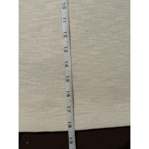 We the Free People Sz XS Ivory Don't Forget Me Top Button Neck Sweatshirt Hi Low - Picture 5 of 7